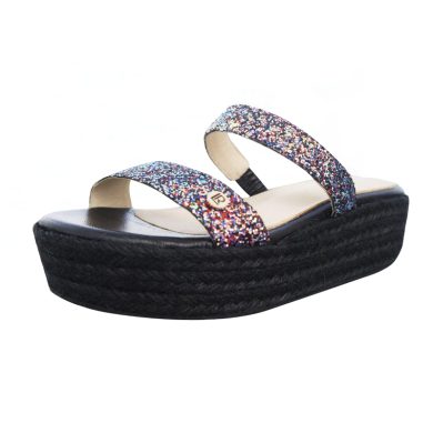 SANDALIA GLITTER CON NEGRO